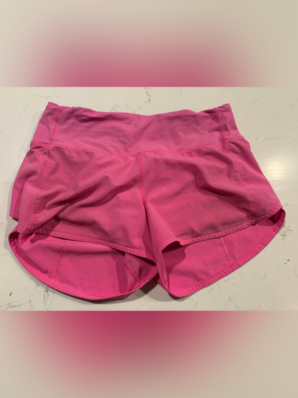 Lululemon speed up 4” shorts in sonic pink size 6
